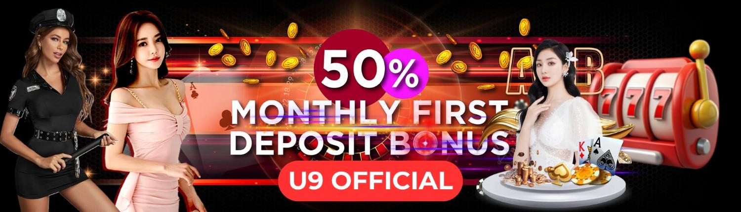 U9play Welcome Bonus 50%
